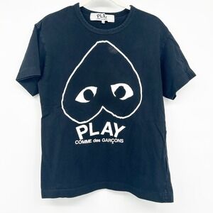 Comme des Garcons PLAY Inverted Heart Logo Graphic Tee T Shirt Size L Unisex‎